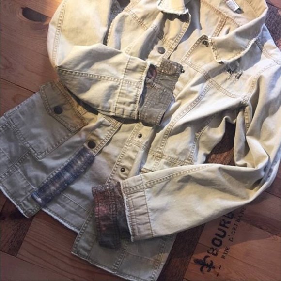 Upcycled Distressed Jacket Sz M - Picture 4 of 7